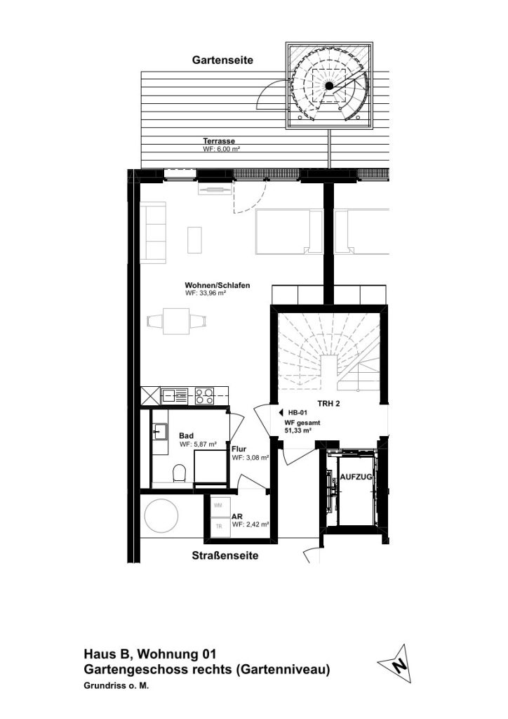 Neubau Erstbezug;  Exklusives und hochwertig ausgestattetes 1 Zi. Terrassen- Appartement in Haus B
