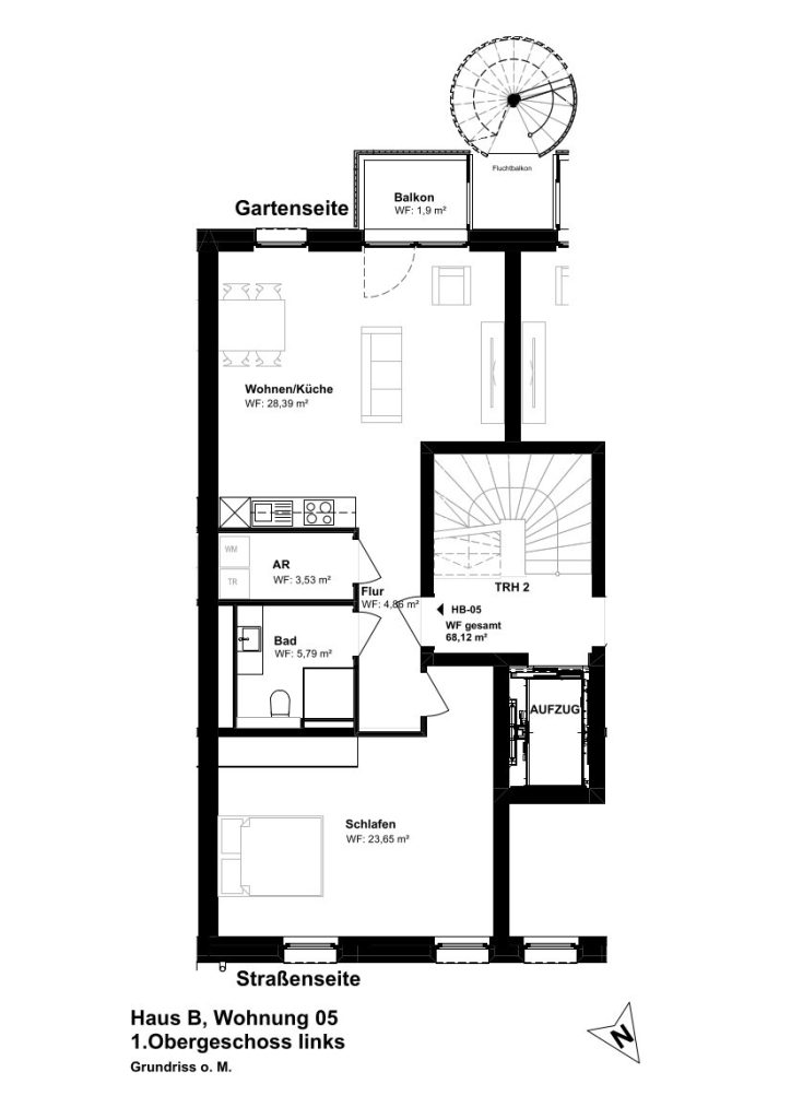 Neubau Erstbezug: Exklusive und hochwertig ausgestattete 2 Zimmer Wohnung im Hochparterre in Haus B