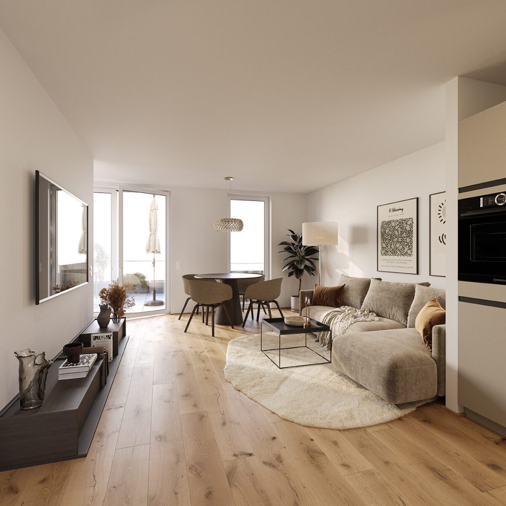 Penthouse Neubau Erstbezug:  Exklusives Leben über den Dächern Bremens, 2 Zimmer,in Haus B