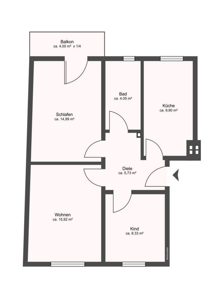 Bremen-Neustadt: Gut aufgeteilte 3-Zimmer Eigentumswohnung in zentraler Lage