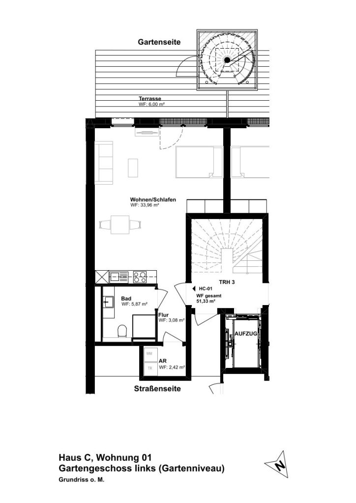 Neubau Erstbezug: Exklusive und hochwertig ausgestattet 1 Zimmer Terrassenwohnung in Hastedt -Haus C