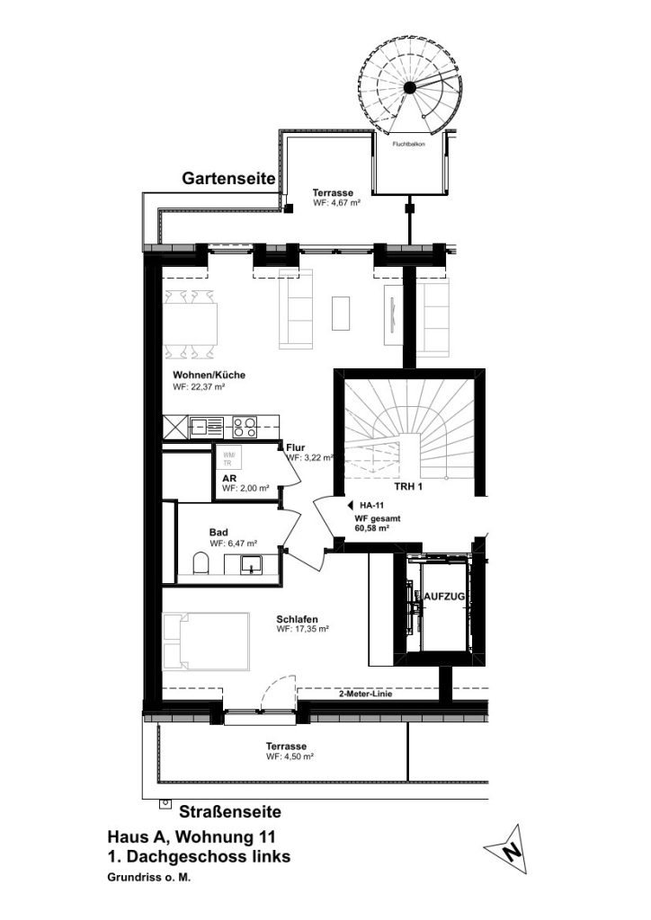 Icons of Living: Neubau-Eigentumswohnung mit zwei Dachterrassen im vorderen Hastedt (KFW40 und QNG)