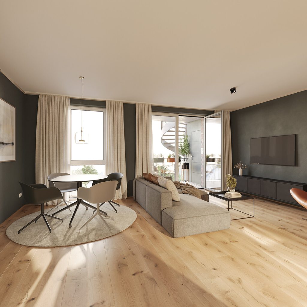 Neubau Erstbezug:  Exklusive und hochwertig ausgestattete 3 Zimmer Wohnung  im 1. OG - Haus C