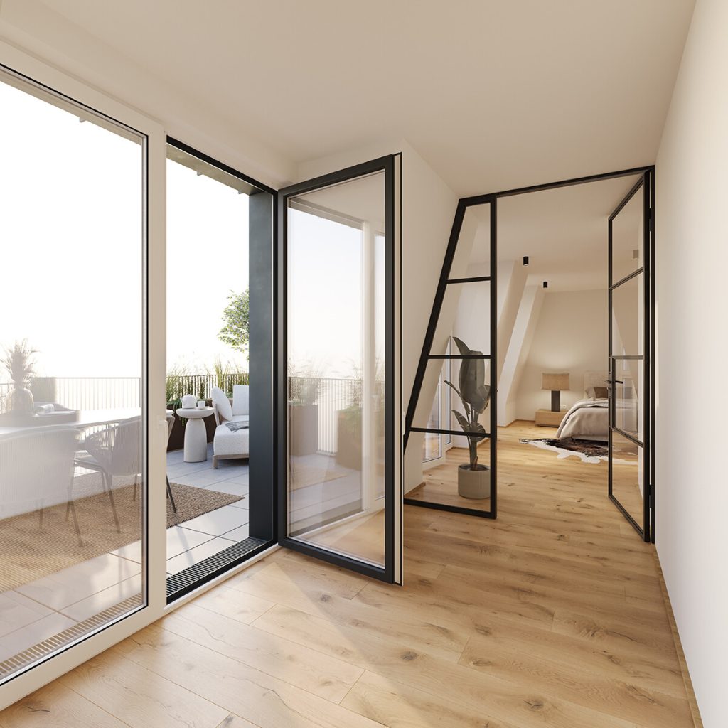 Das Weserstadion fest im Blick: exklusives Neubau-Penthouse mit Dachterrasse