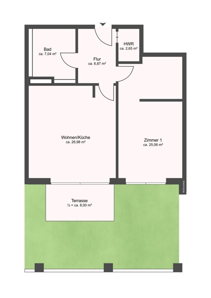 Hulsberg/Gete: Neubau - Wunderschöne u. exklusive Terrassenwohnung 2 Zi. - im KARLSHUUS - Erstbezug