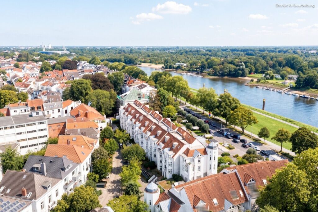 Erstklassige Lage - Panorama Weserblick / Ostertor: Atmosphärische 3 Zimmer Eigentumswohnung